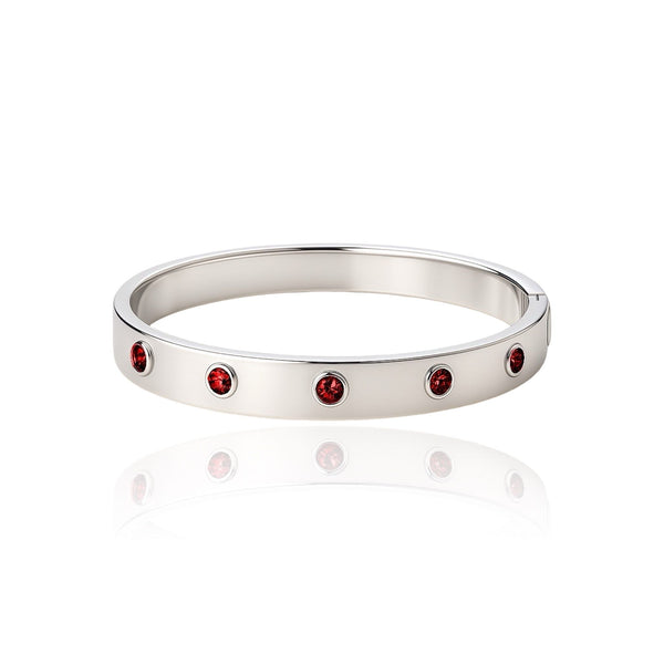 Forma Cinco Elemental Bangle – Deep Red Garnet