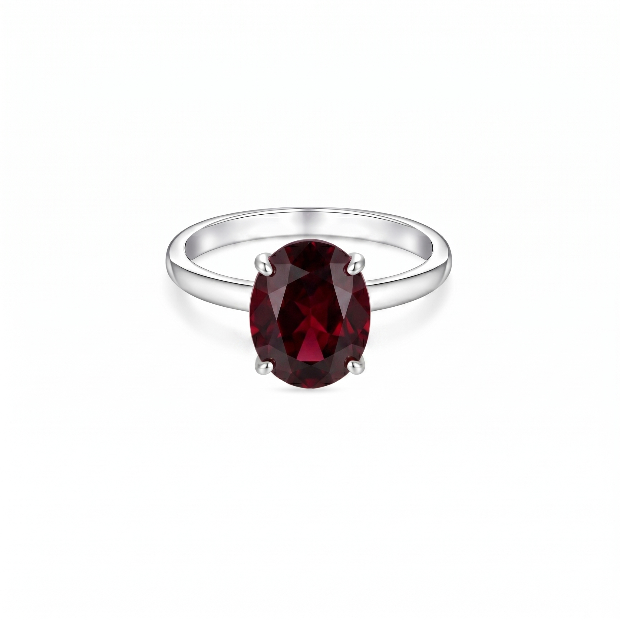 Velara Signature Ring – Deep Red Garnet