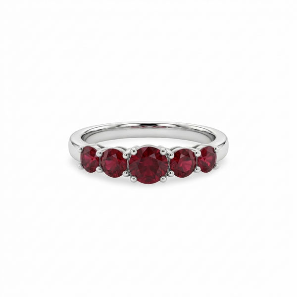 Juno Cinco Ring – Deep Red Garnet