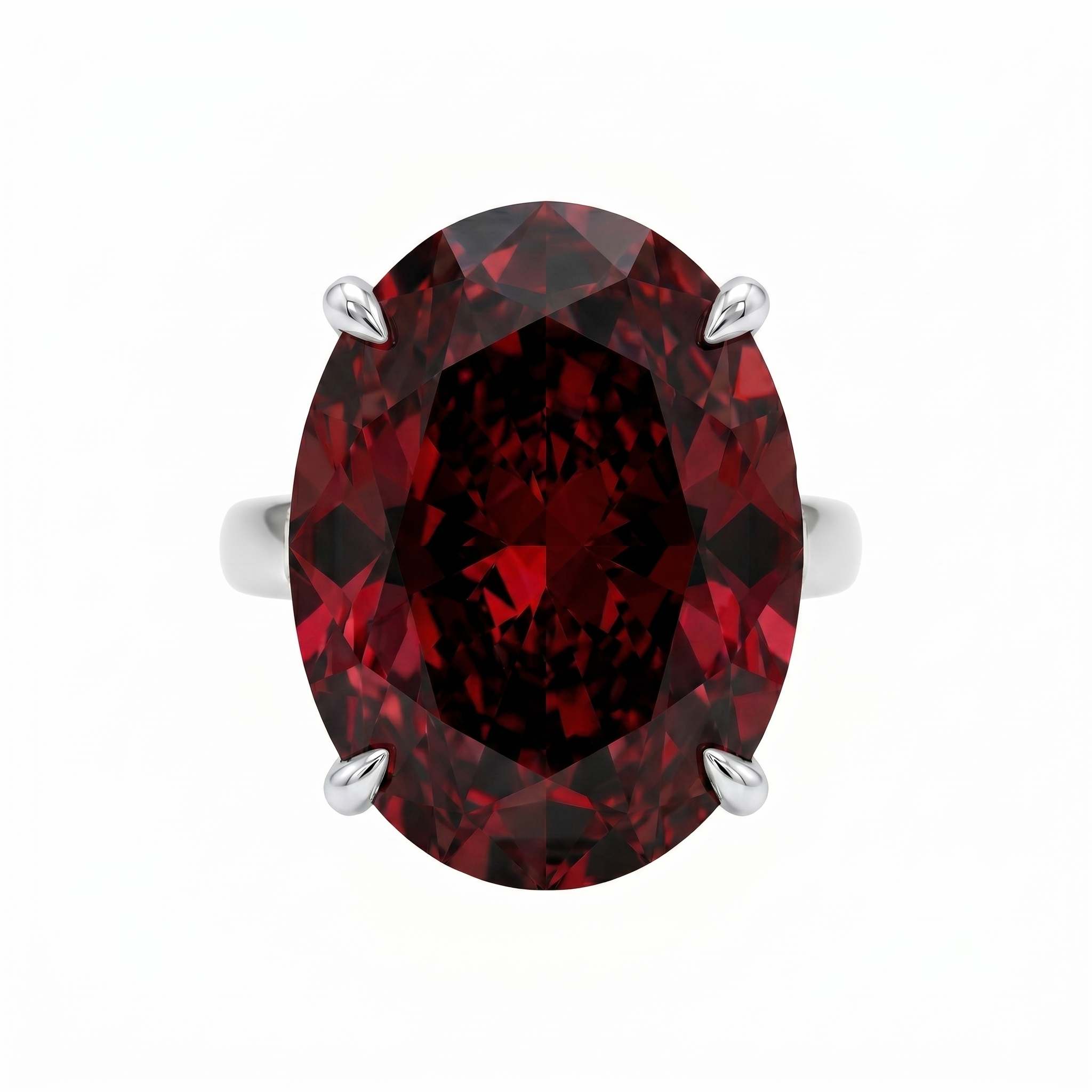 Velara Gala Ring – Deep Red Garnet