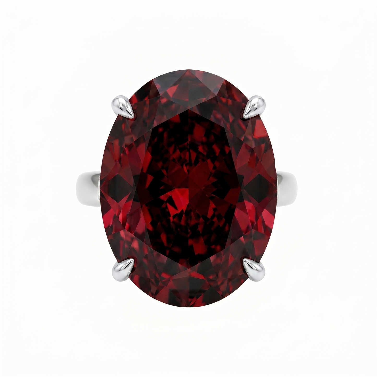 Velara Gala Ring – Deep Red Garnet