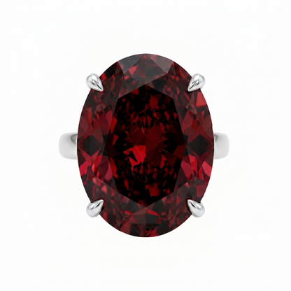 Velara Gala Ring – Deep Red Garnet