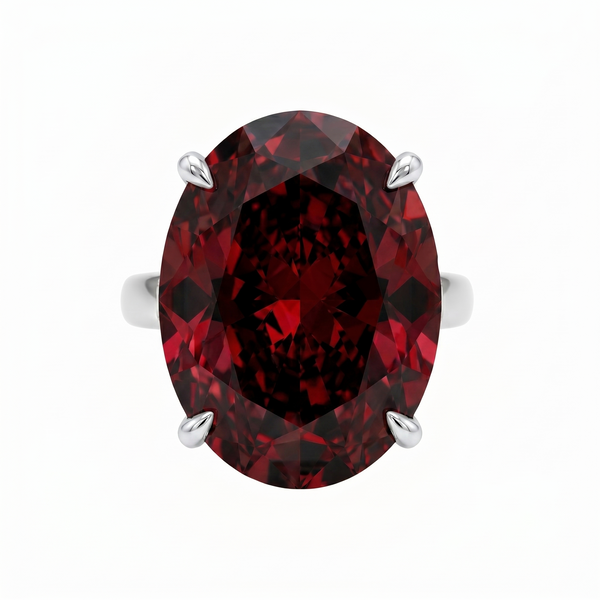 Velara Gala Ring – Deep Red Garnet