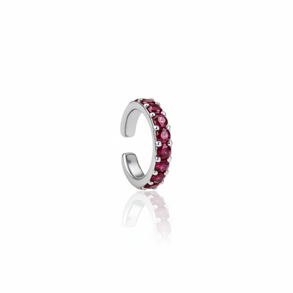 Linea Grande Ear Cuff – Deep Red Garnet
