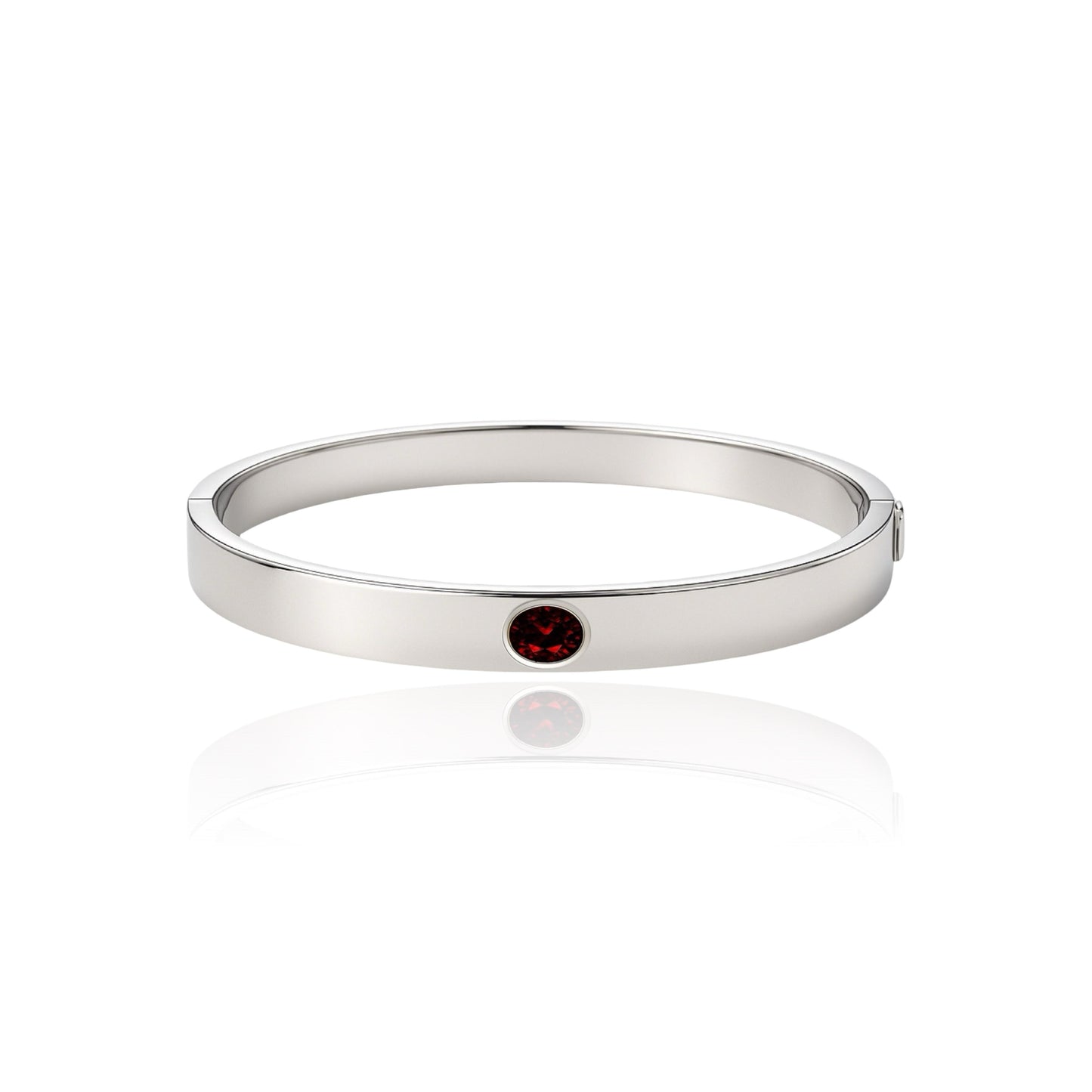 Velara Uno Elemental Bangle – Deep Red Garnet
