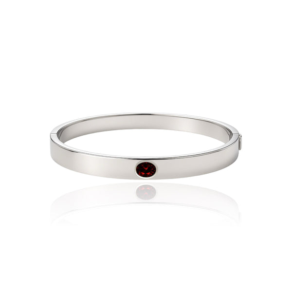 Velara Uno Elemental Bangle – Deep Red Garnet