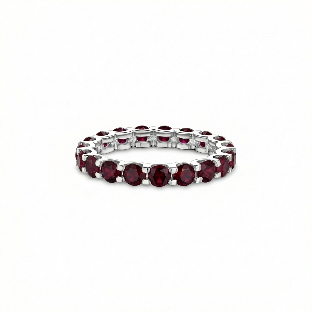 Linea Grande Ring – Deep Red Garnet