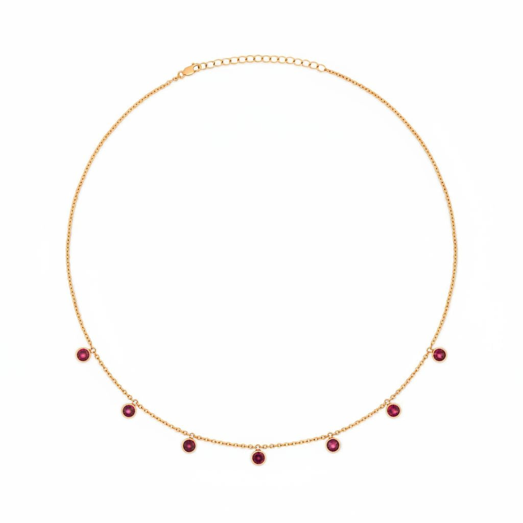 Forma Harmony Necklace – Deep Red Garnet
