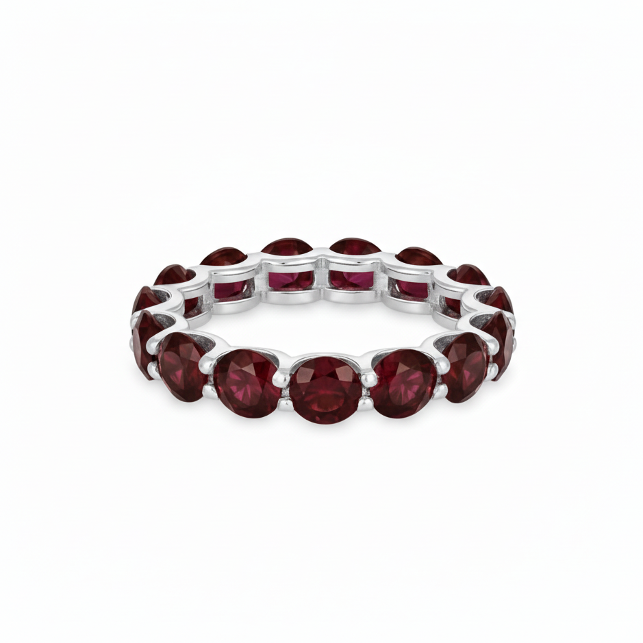 Linea Maxi Ring – Deep Red Garnet