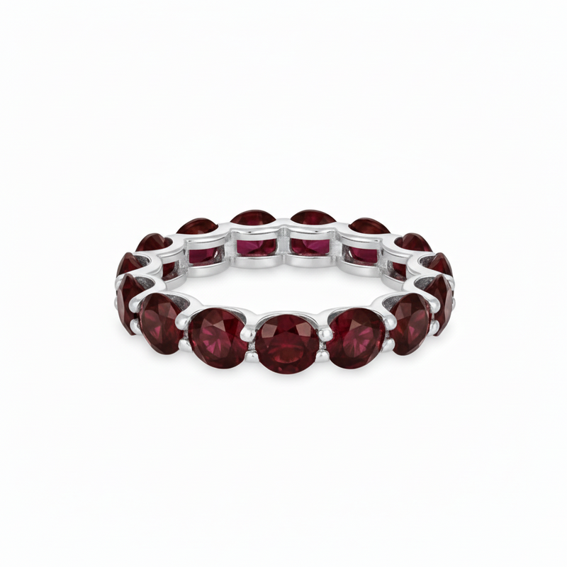 Linea Maxi Ring – Deep Red Garnet