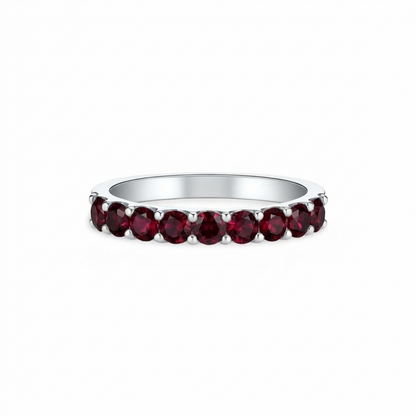 Linea Demi Grande Ring – Deep Red Garnet