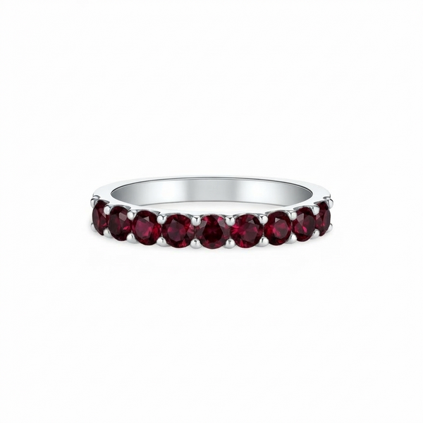 Linea Demi Grande Ring – Deep Red Garnet