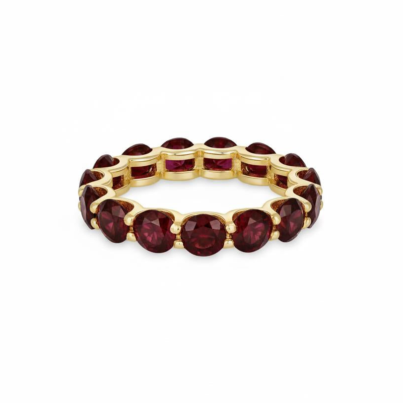 Linea Maxi Ring – Deep Red Garnet