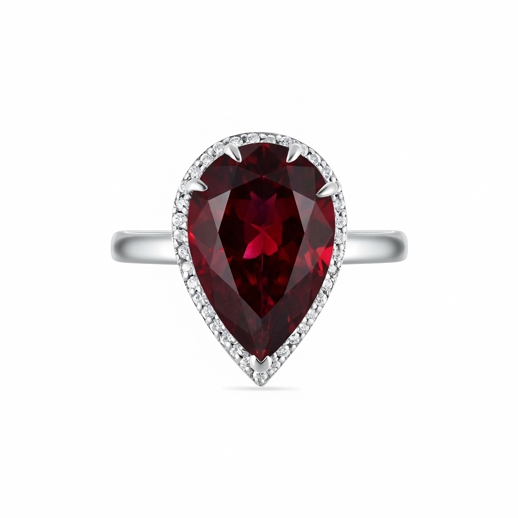 Nova Principessa Ring – Deep Red Garnet