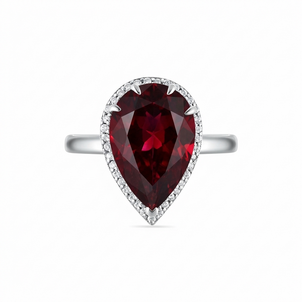 Nova Principessa Ring – Deep Red Garnet