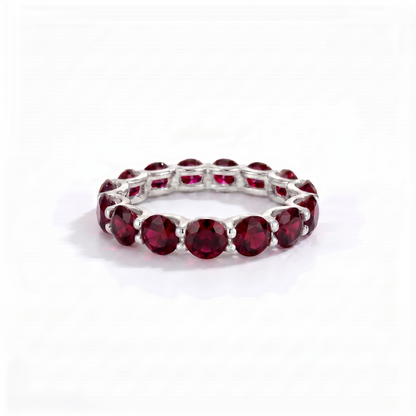 Linea Maxi Ring – Deep Red Garnet