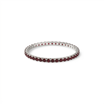 Linea Mini Ring – Deep Red Garnet