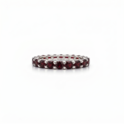 Linea Grande Ring – Deep Red Garnet