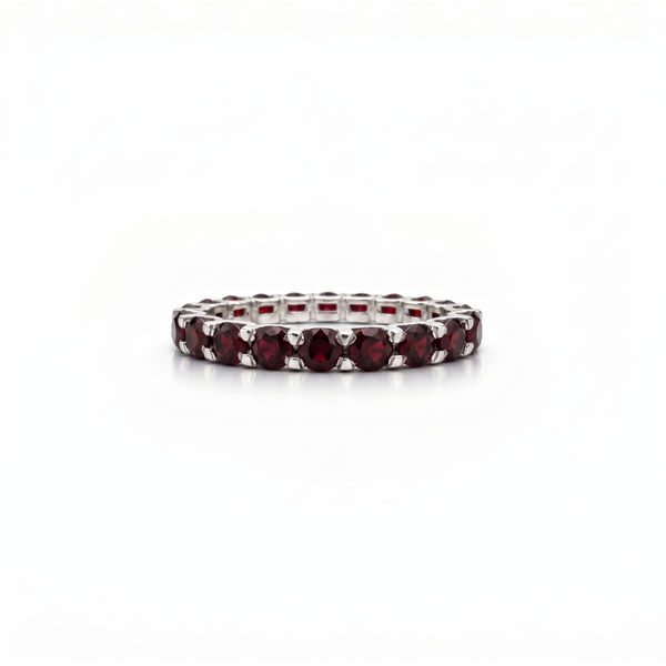 Linea Grande Ring – Deep Red Garnet