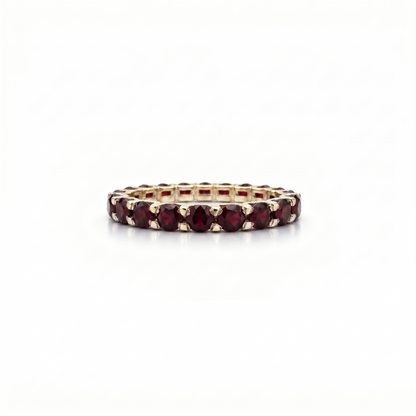 Linea Grande Ring – Deep Red Garnet