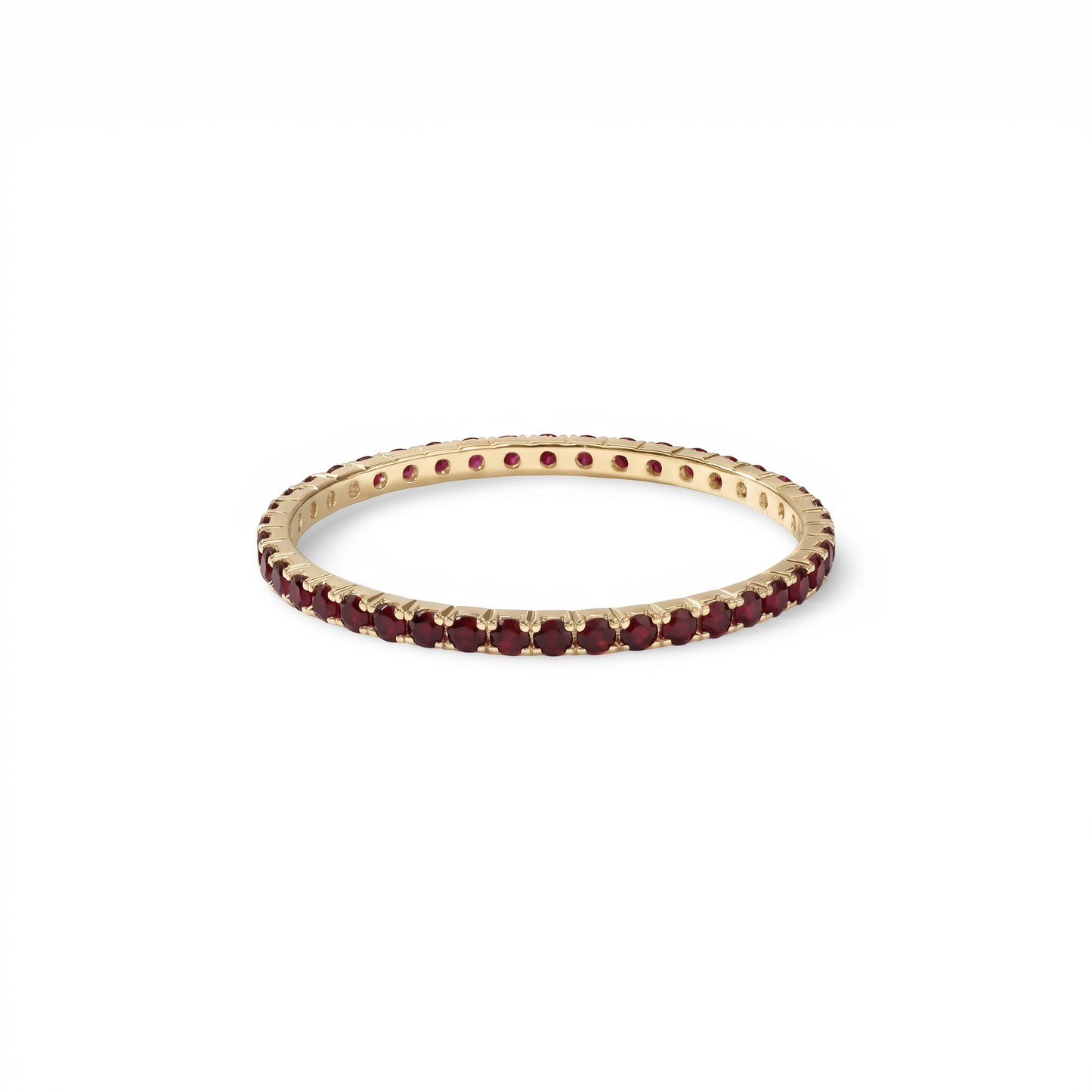 Linea Mini Ring – Deep Red Garnet