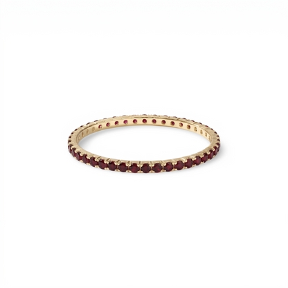 Linea Mini Ring – Deep Red Garnet