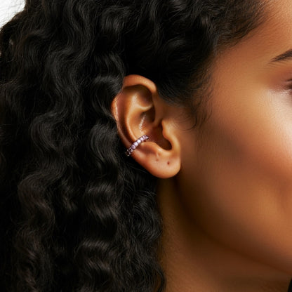 Linea Grande Ear Cuff – Orange Padparadscha Sapphire