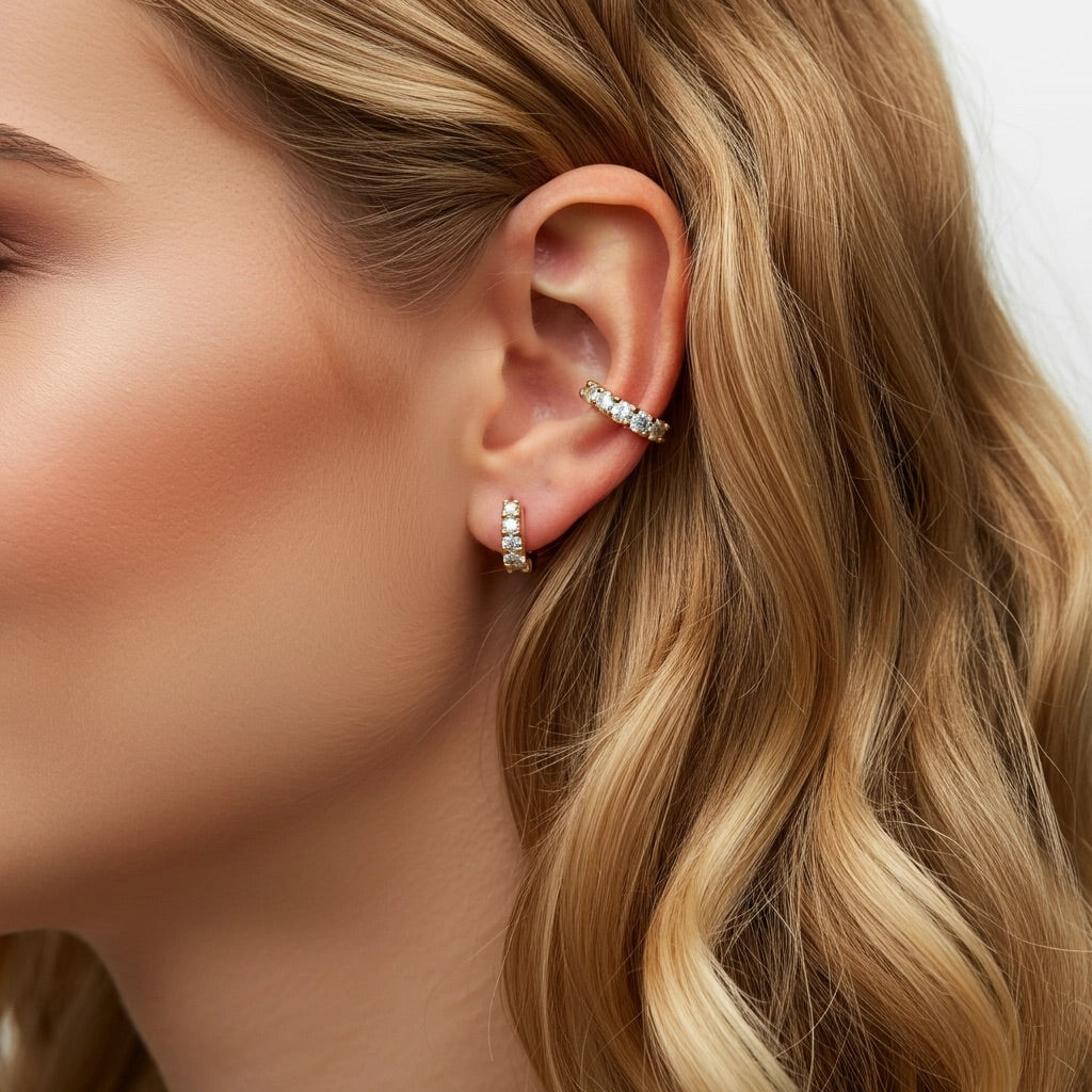 Linea Grande Ear Cuff – White Diamond