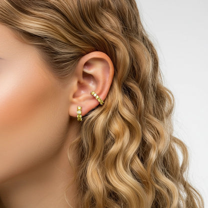 Linea Grande Ear Cuff – Orange Padparadscha Sapphire