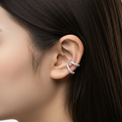 Linea Grande Ear Cuff – Orange Padparadscha Sapphire
