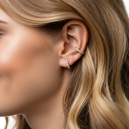 Linea Grande Ear Cuff – White Diamond