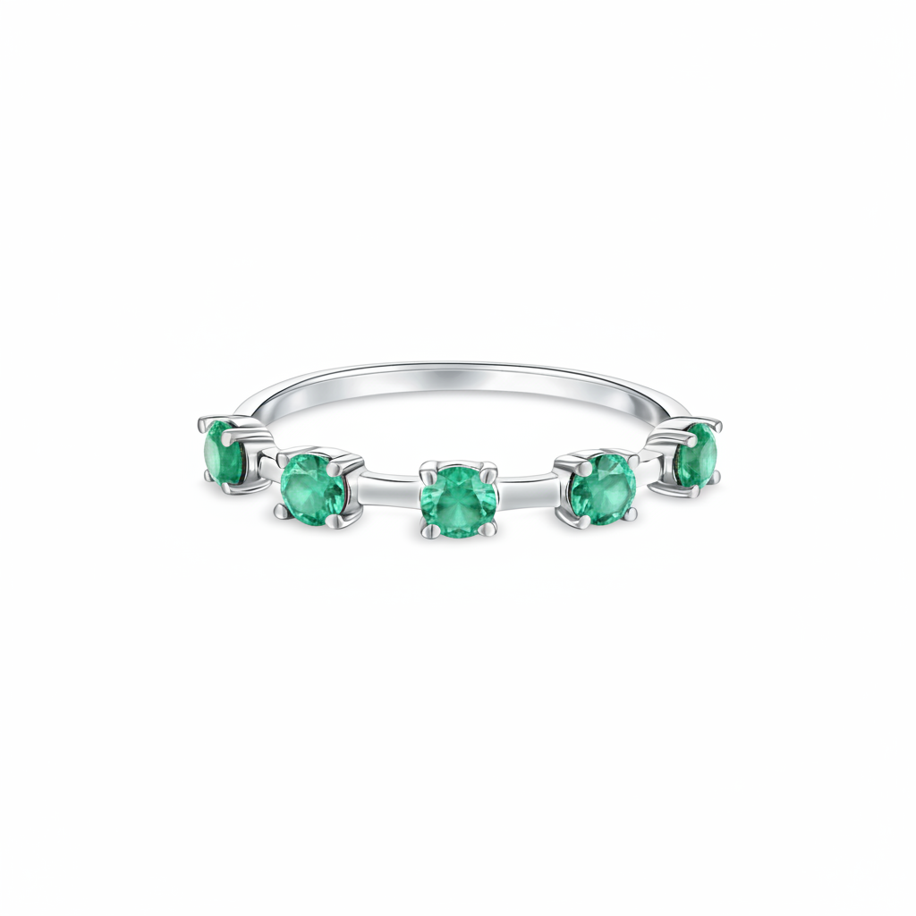 Linea Cinco Ring – Colombian Green Emerald