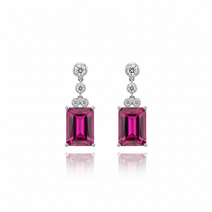 Nexus Drop Earrings – Purple Sapphire