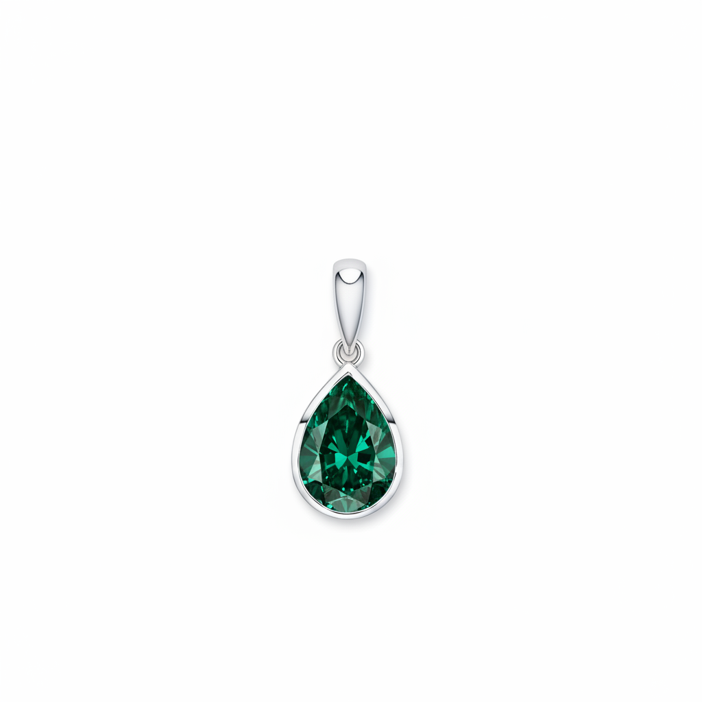 Nova Frame Pendant – Zambian Green Emerald