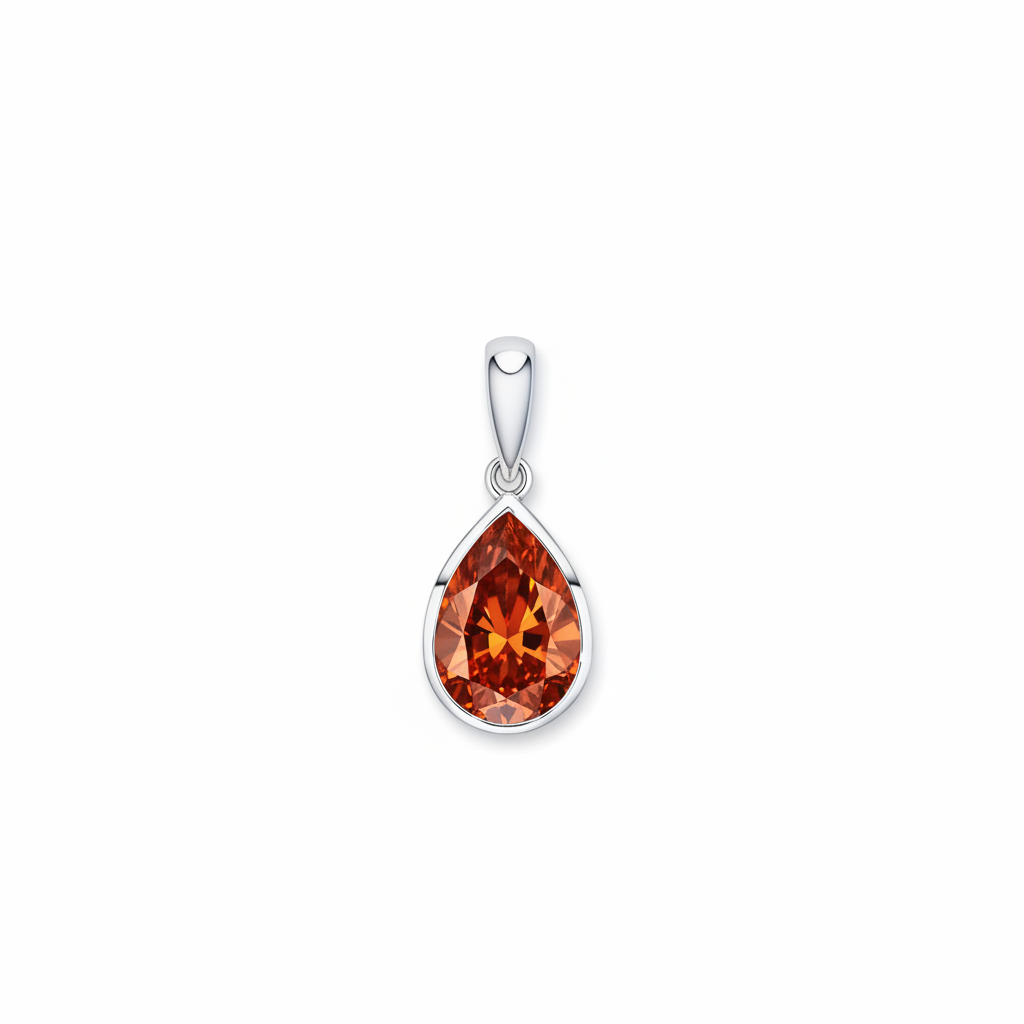Nova Frame Pendant – Orange Padparadscha Sapphire