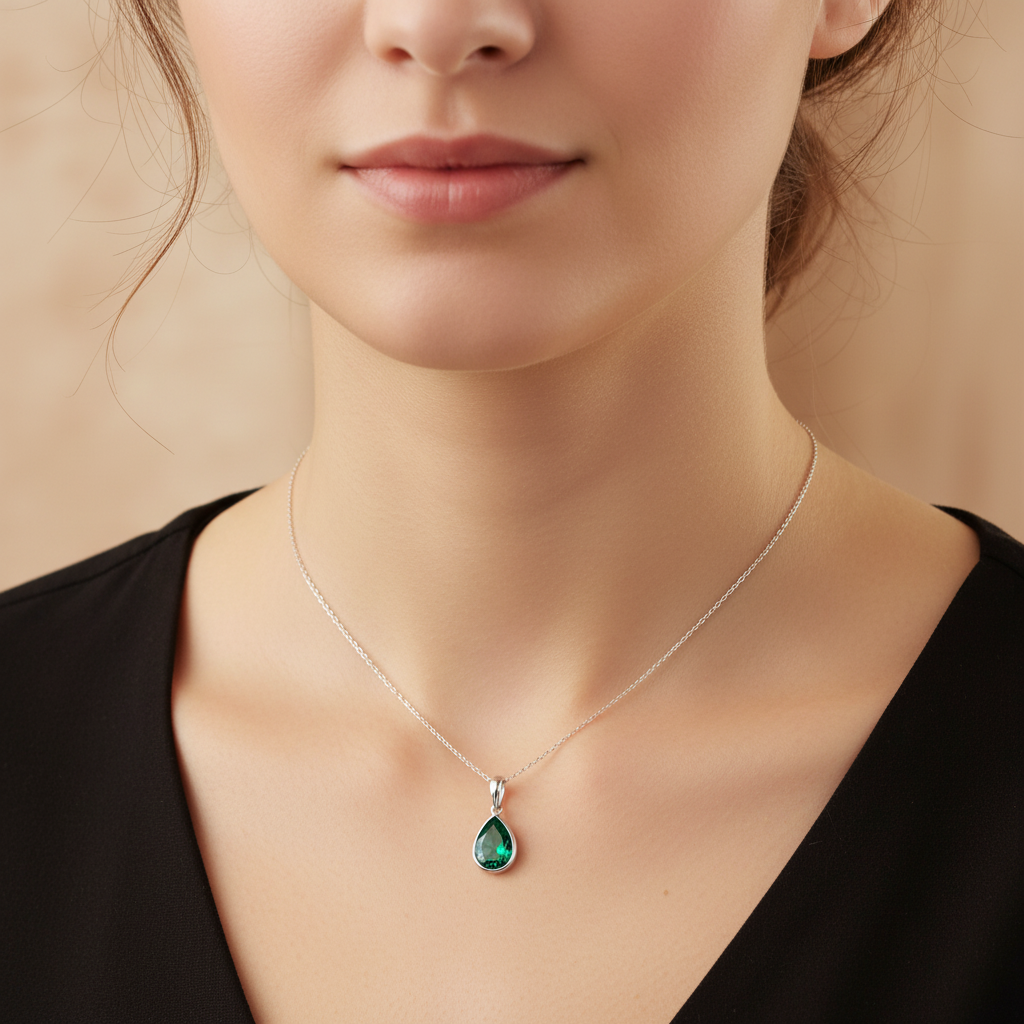 Nova Frame Pendant – White Diamond