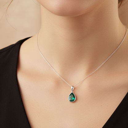 Nova Frame Pendant – Deep Red Garnet