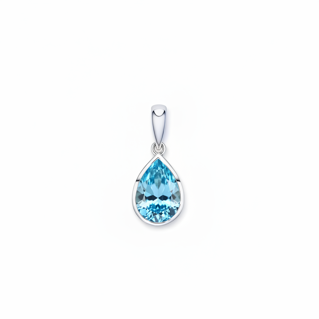 Nova Frame Pendant – Teal Blue Spinel