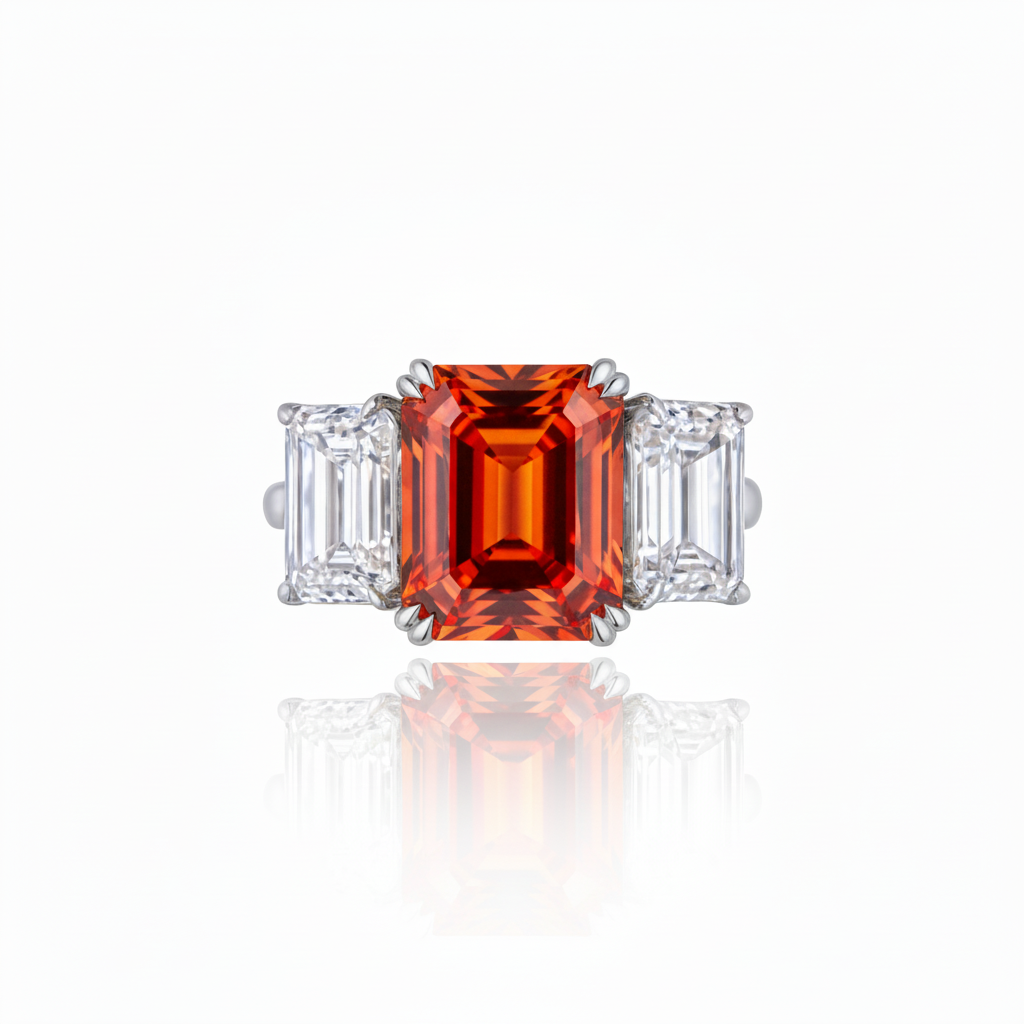 Nexus Trilogy Ring – Orange Padparascha Sapphire