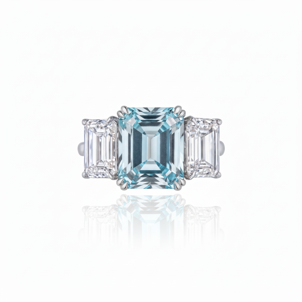 Nexus Trilogy Ring – Light Blue Aquamarine