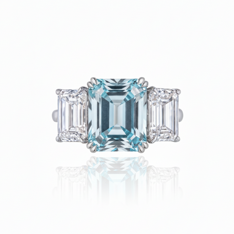 Nexus Trilogy Ring – Light Blue Aquamarine