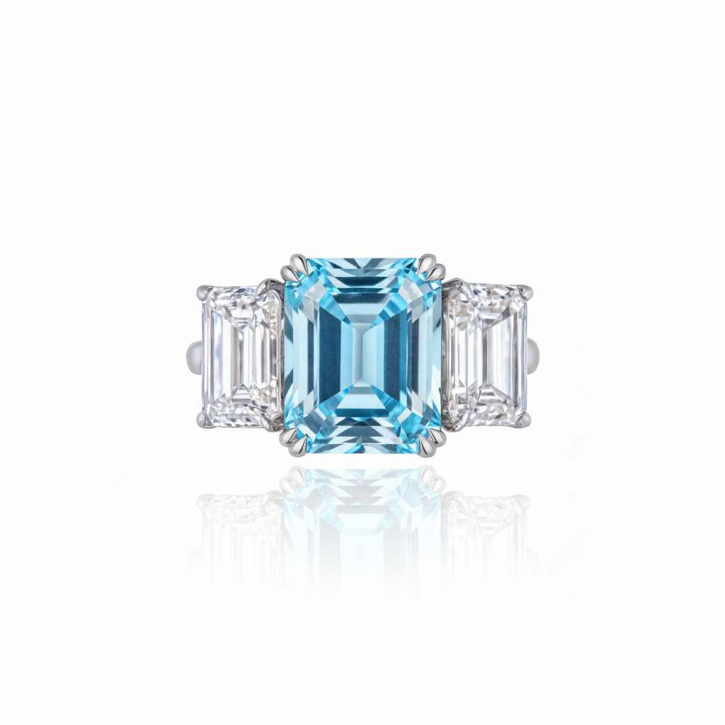 Nexus Trilogy Ring – Teal Blue Spinel