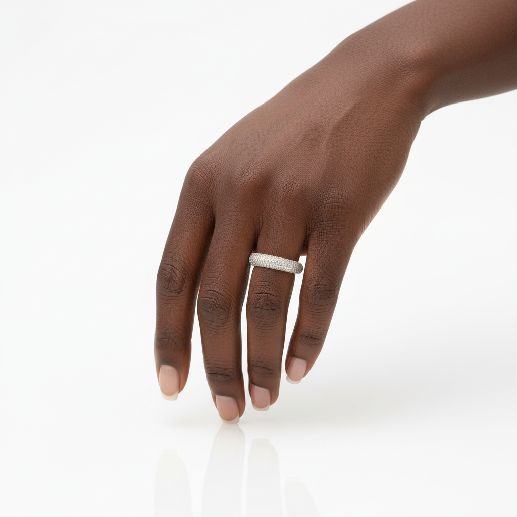 Linea Glide Grande Ring – White Diamond