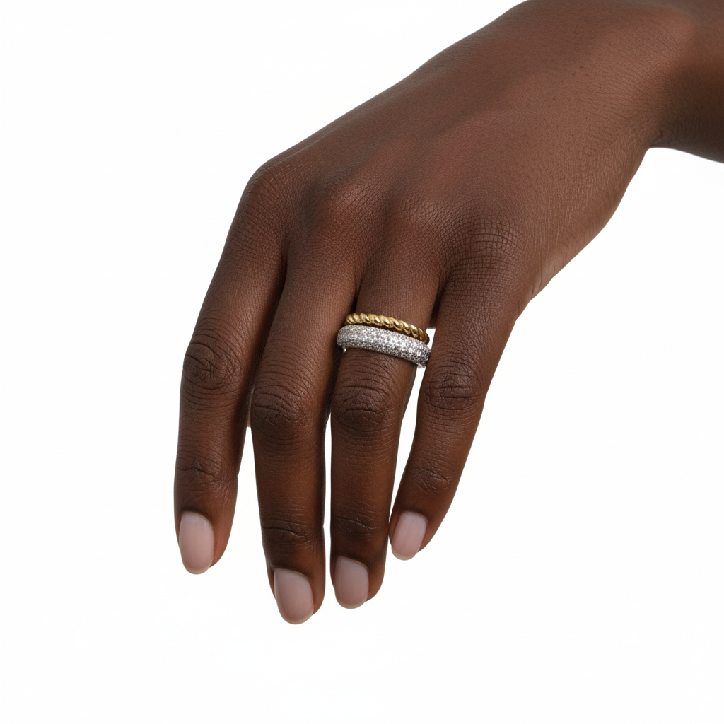 Linea Glide Grande Ring – White Diamond