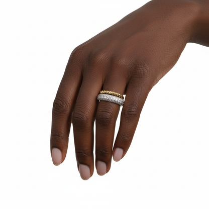Linea Glide Grande Ring – White Diamond