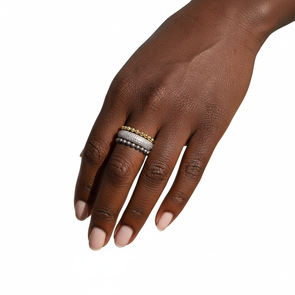 Linea Glide Grande Ring – White Diamond