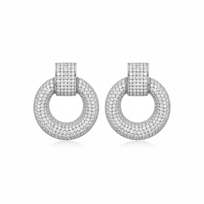 Linea Axis Grande Earrings – White Diamond