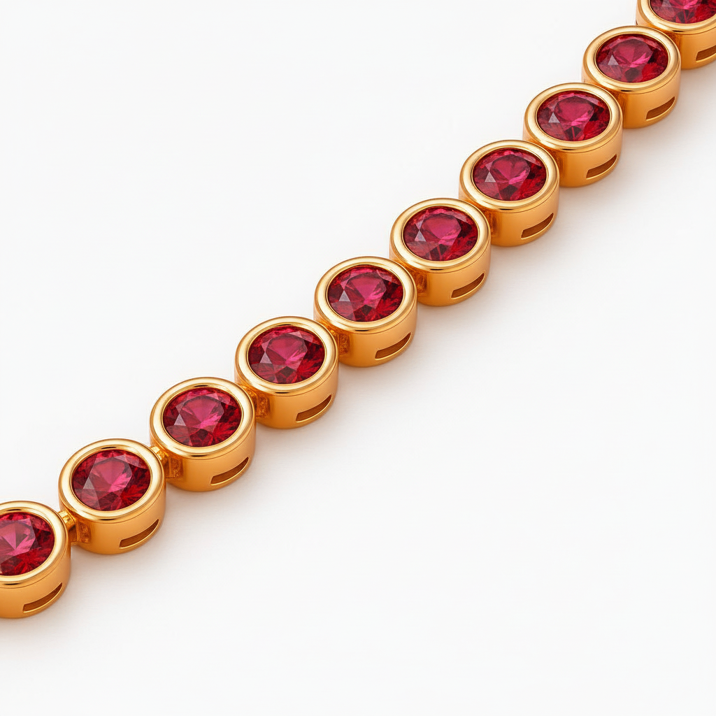 Forma Tennis Necklace – Red Ruby