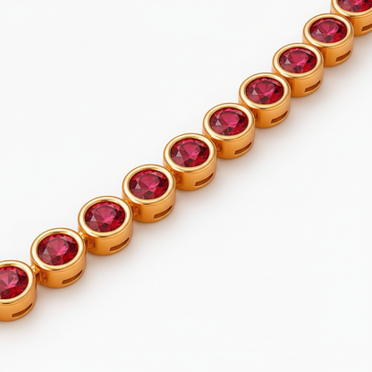 Forma Tennis Necklace – Red Ruby