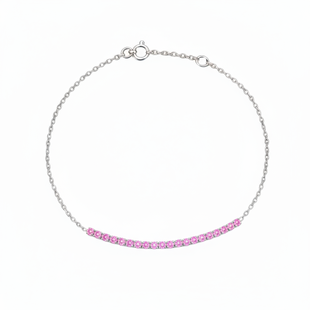 Juno Half Tennis Bracelet – Light Pink Sapphire